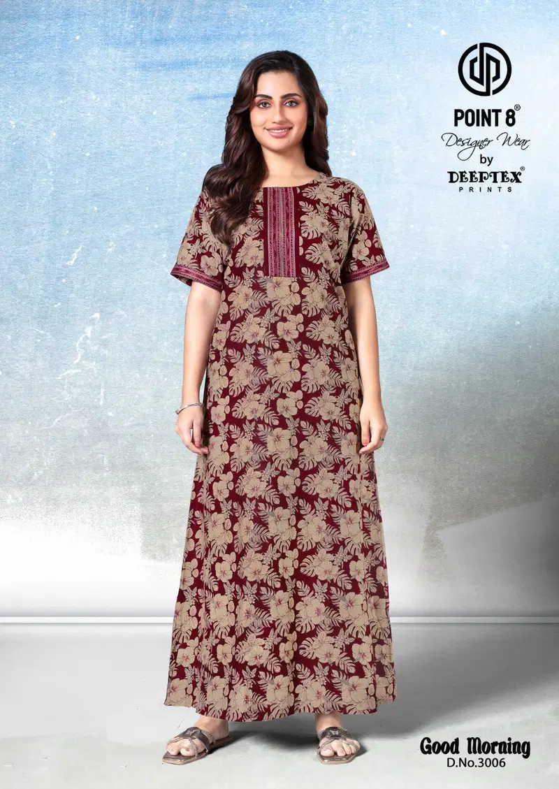 Good Morning Vol 3 By Deeptex Cotton Printed Wholesale Nighty Orders In India